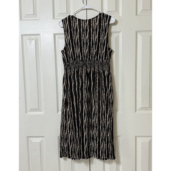 Alfani Rain Drop Chinch Elastic Waist Midi Sun Dress Made In Taiwan Tropical-PM - Picture 3 of 3